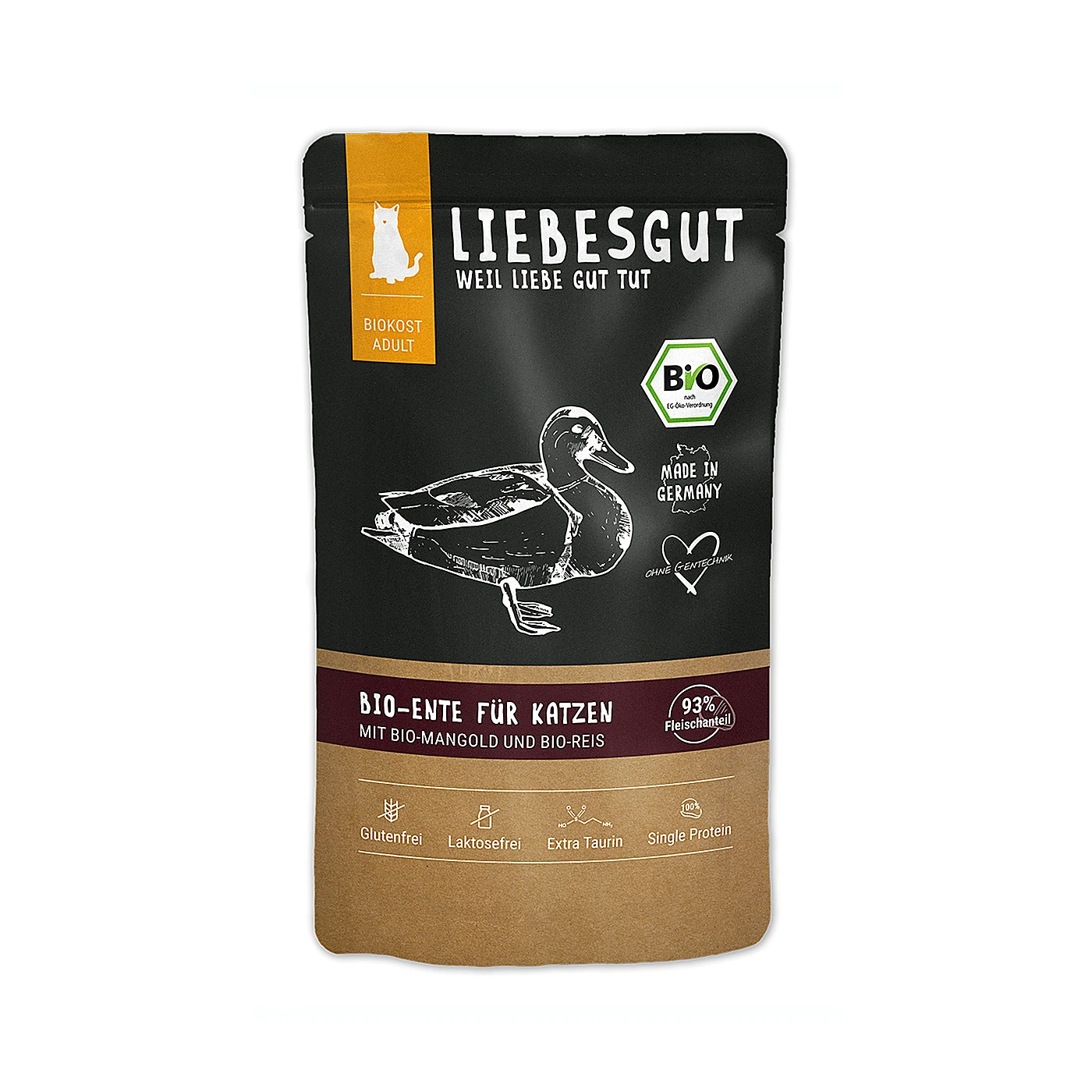 LIEBESGUT CAT Bio Ente; ekologiczna kaczka z botwinką (100g)
