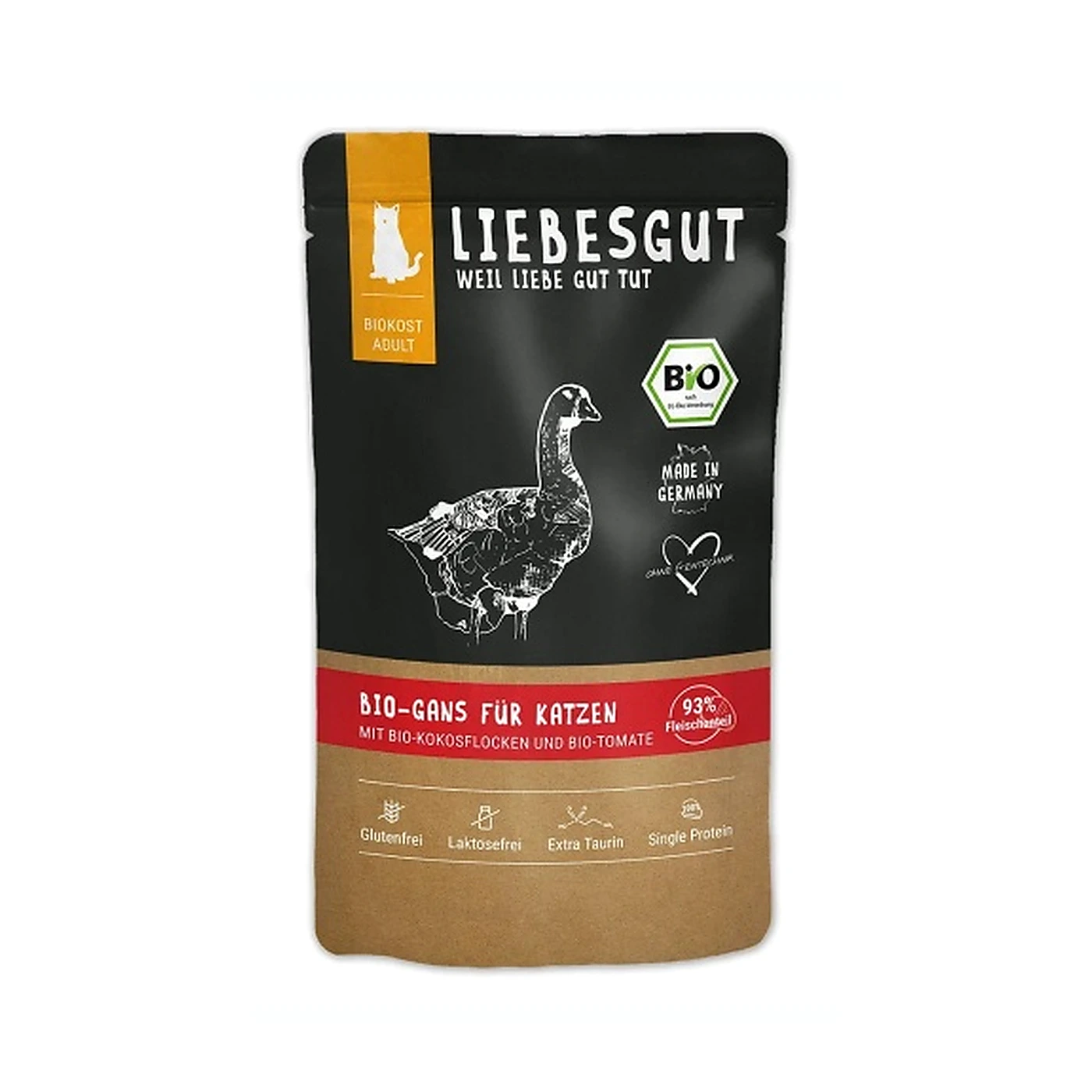 LIEBESGUT CAT Bio Gans; ekologiczna gęś z płatkami kokosowymi (100g)