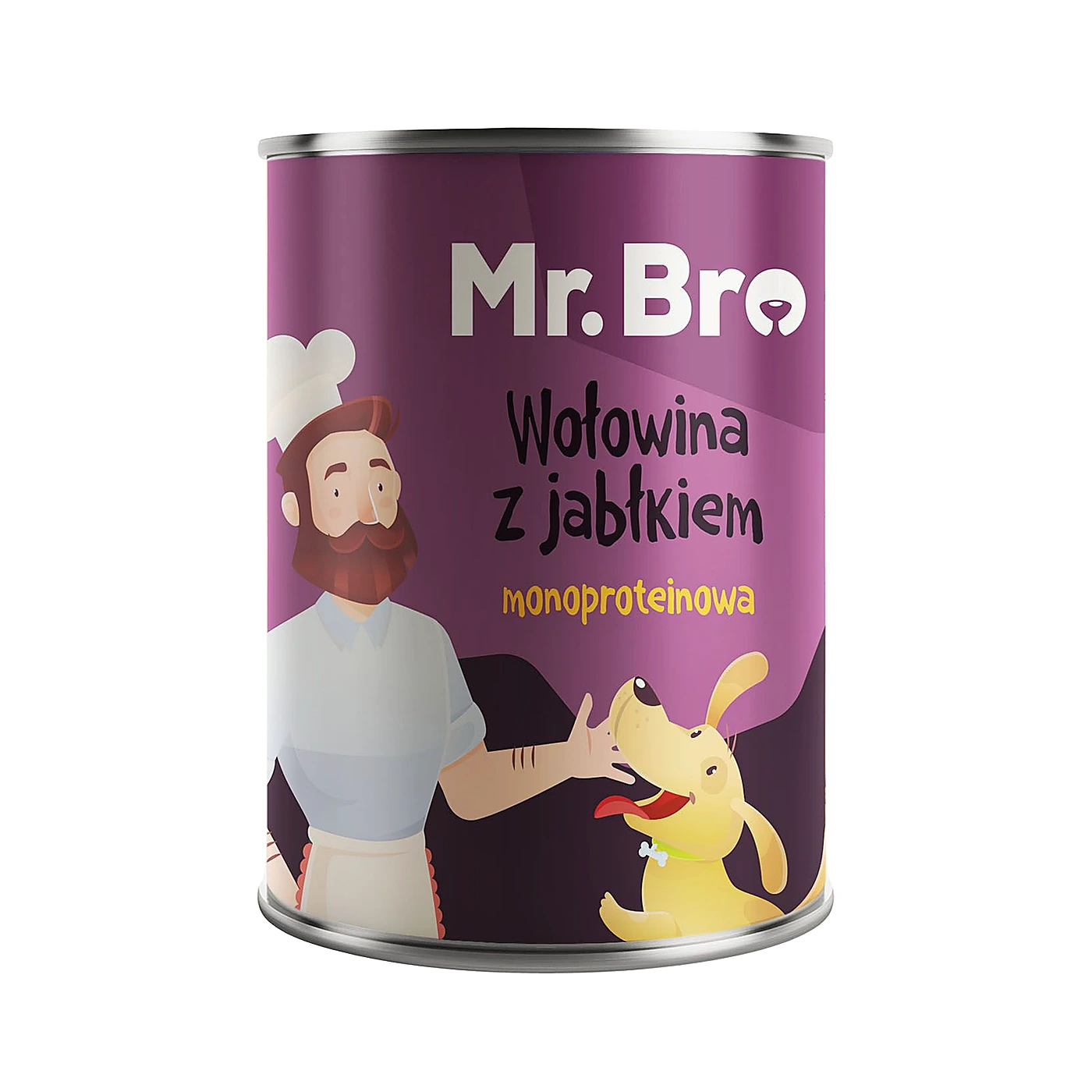 Mr. Bro Pies Wołowina z Jabłkiem Puszka 800g