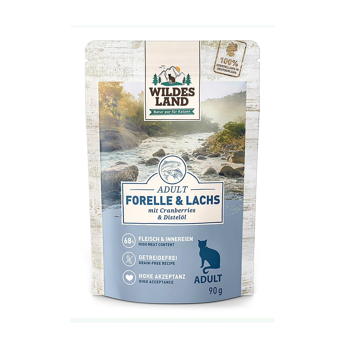 WILDES LAND CAT Classic Forelle Lachs; pstrąg i łosoś z żurawiną (90g)