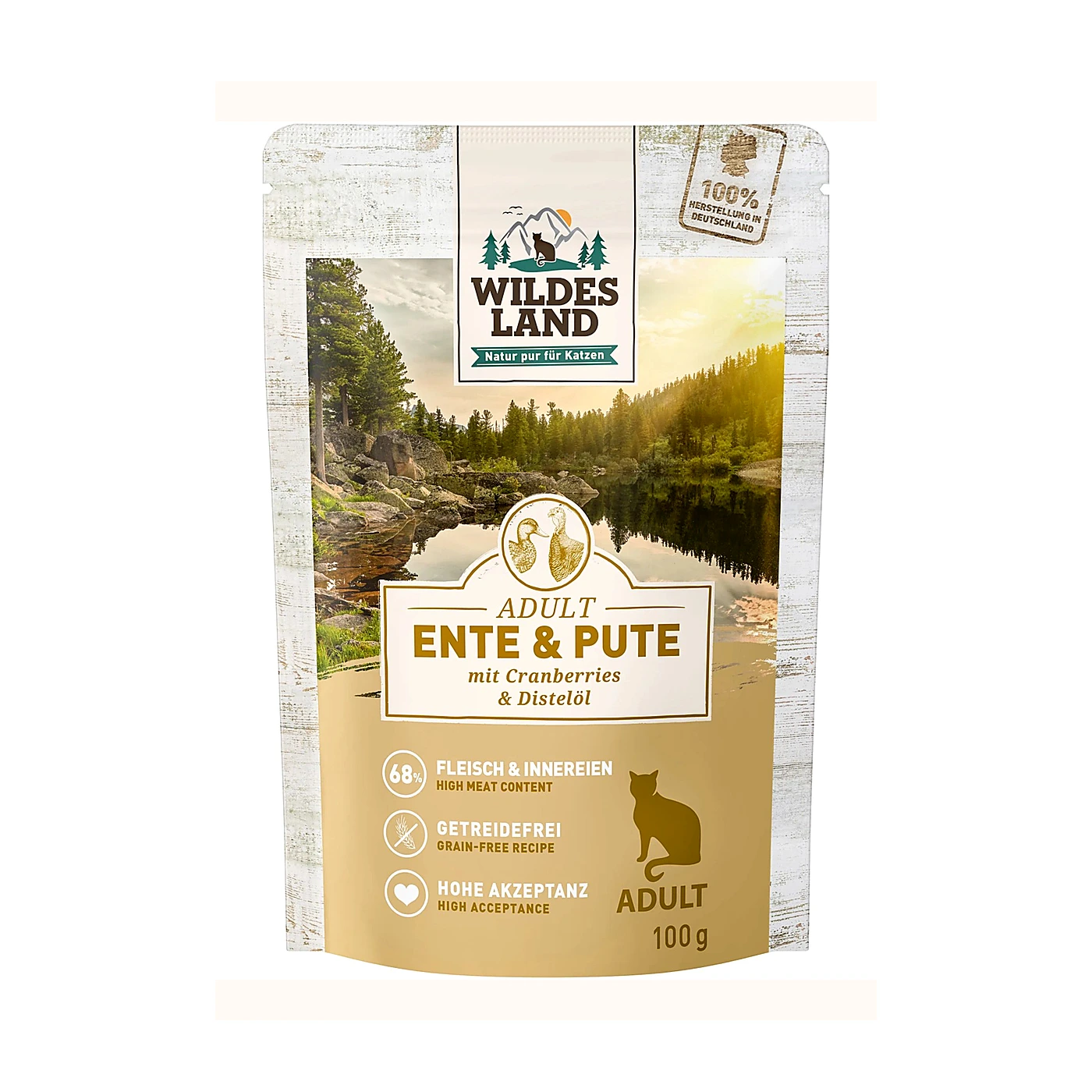 Wildes Land Cat Classic Ente Pute (100g)