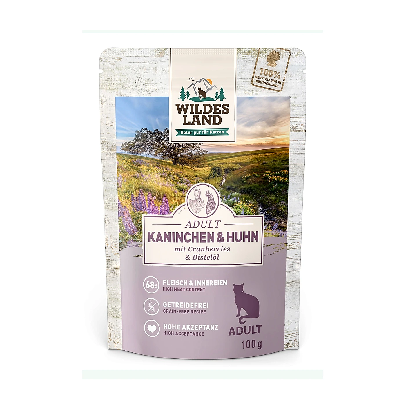 WLDES LAND CAT Classic Kaninchen Huhn; królik i kurczak ( 100g)