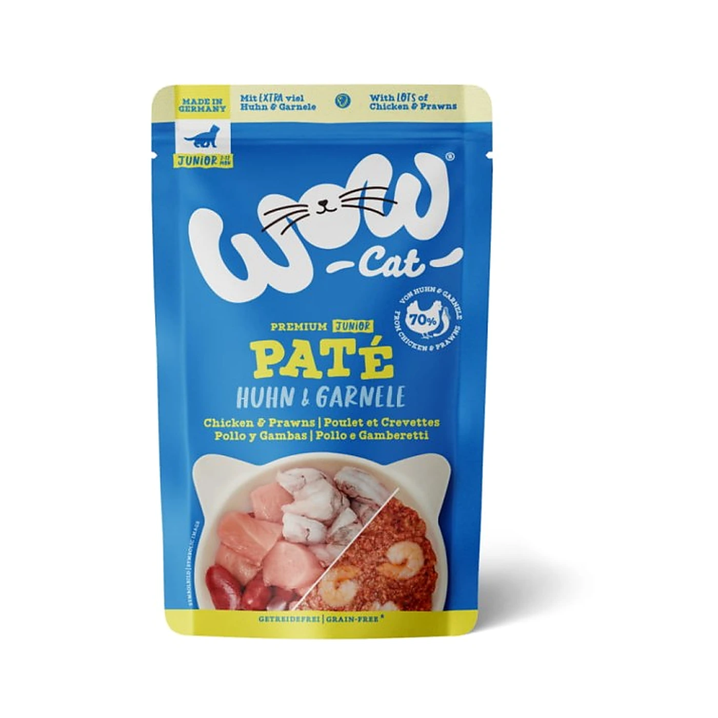 WOW CAT Junior Huhn Garnelen; kurczak z krewetkami (125g)