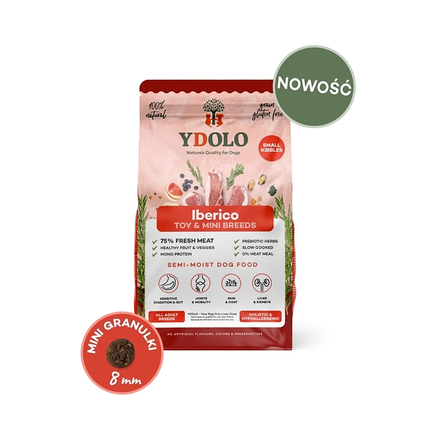 YDOLO MINI Iberico wieprzowina dla psów małych ras (700g)
