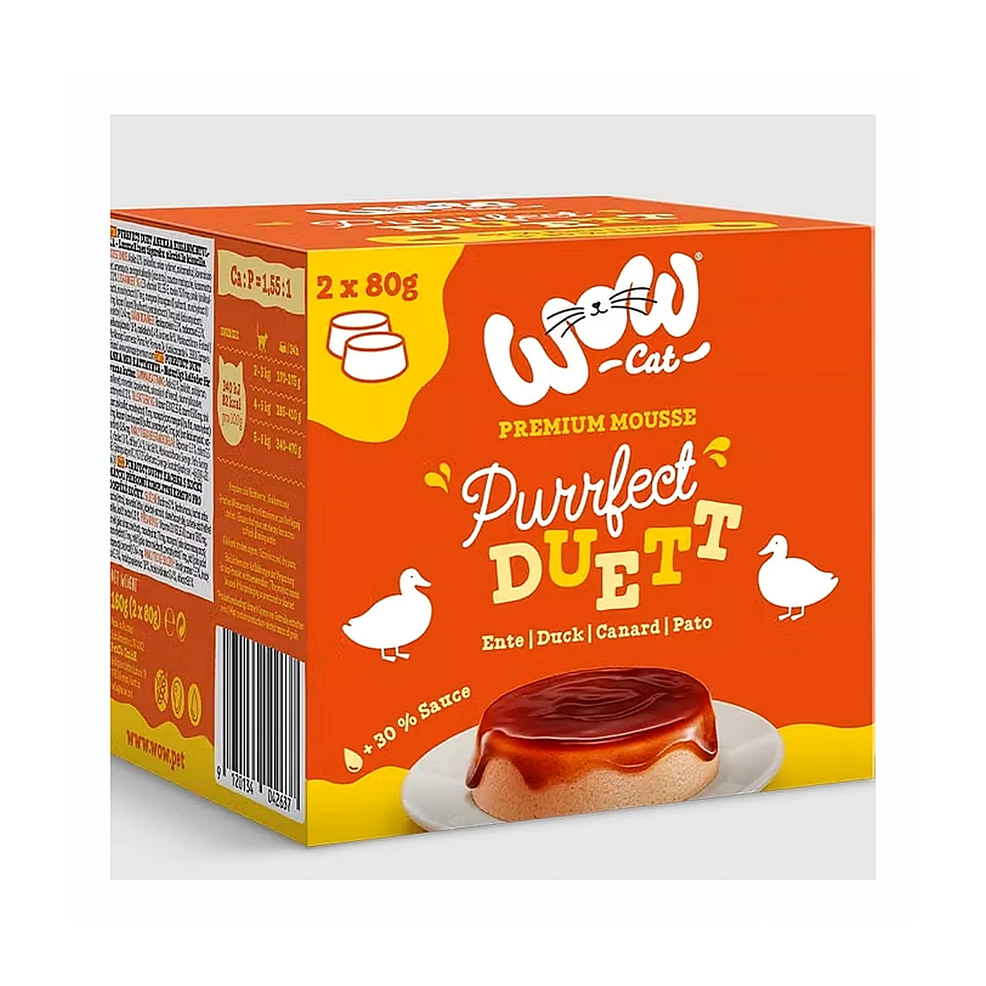WOW CAT Purrfect Duett Kaczka (2x80g)