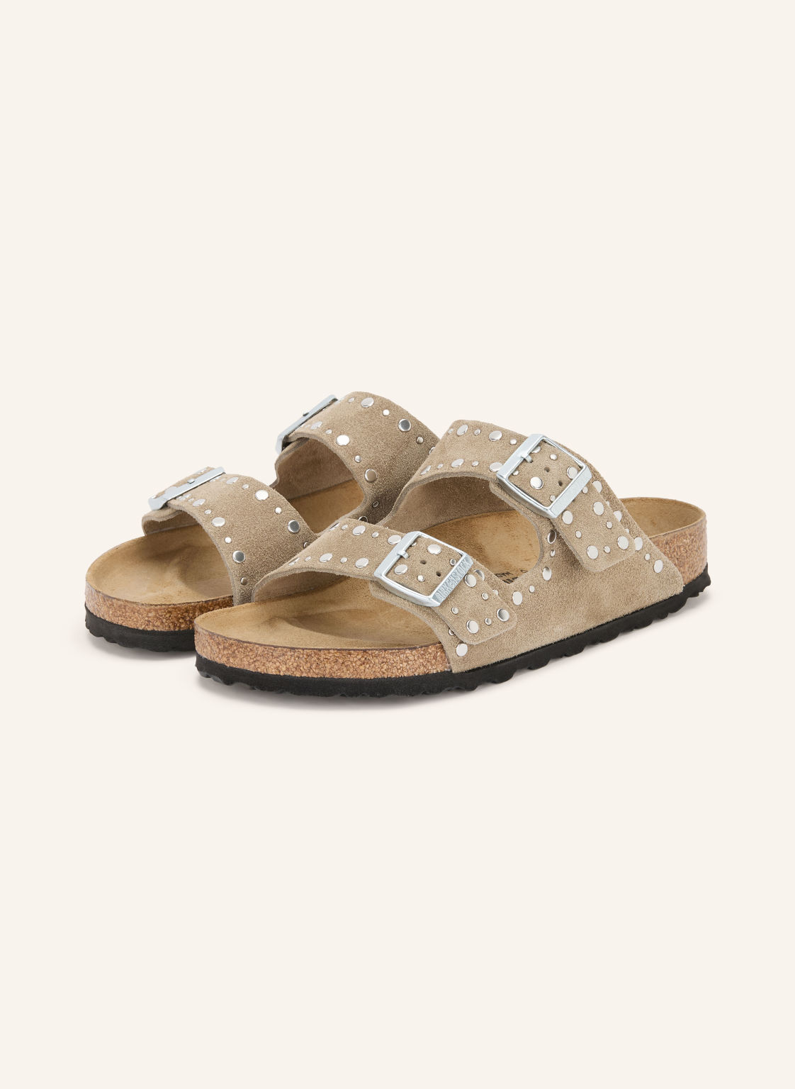 Birkenstock Klapki Arizona Rivet Leve beige