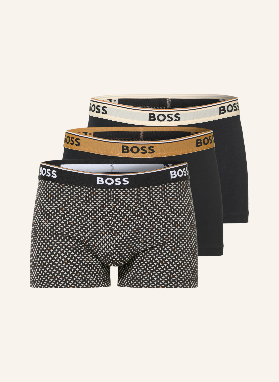 Boss 3-Pak Bokserek Power schwarz