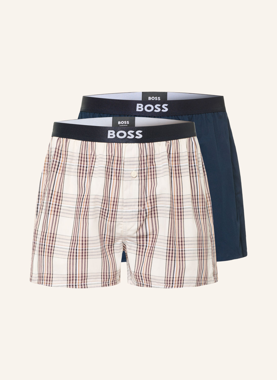 Boss Bokserki Tkane, 2 Szt. beige