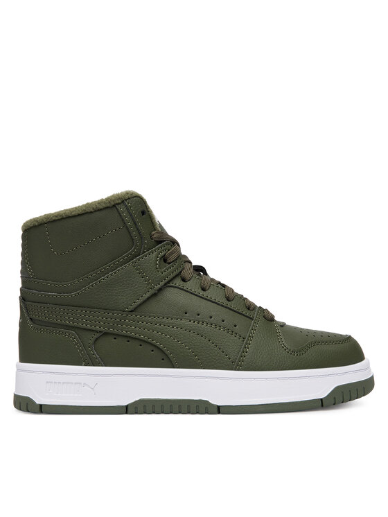 Puma Sneakersy Rebound Slam Mid Wtr Jr 40880302 Zielony ciemny