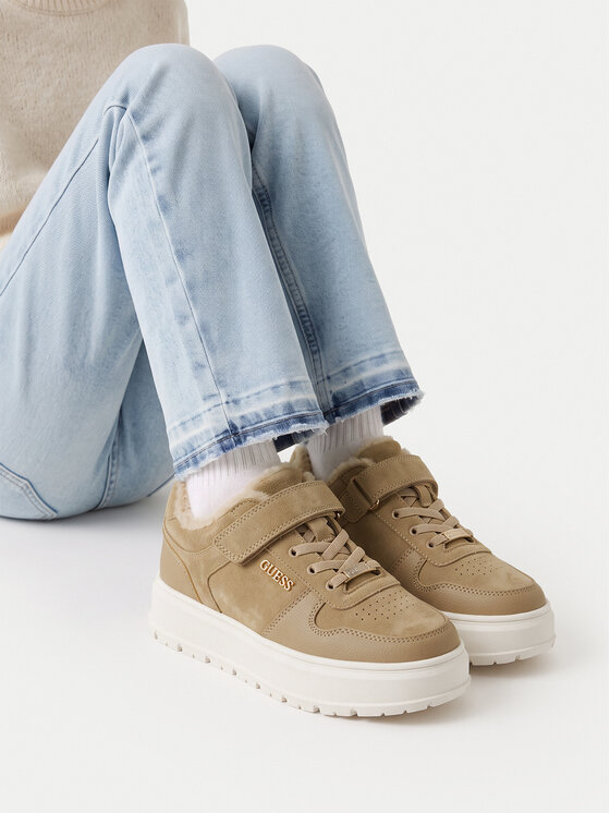 Guess Sneakersy EO-V9-27007L Beżowy