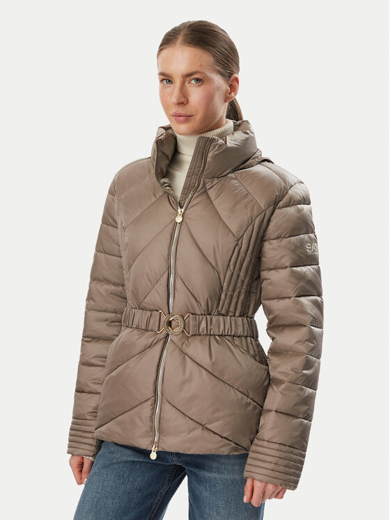 EA7 Emporio Armani Kurtka zimowa 7W001499 AF25639 U6100 Brązowy jasny Regular Fit