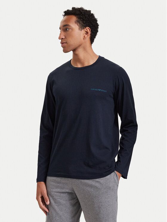 Emporio Armani Underwear Longsleeve EM000382 AF25022 UB102 Granatowy Slim Fit