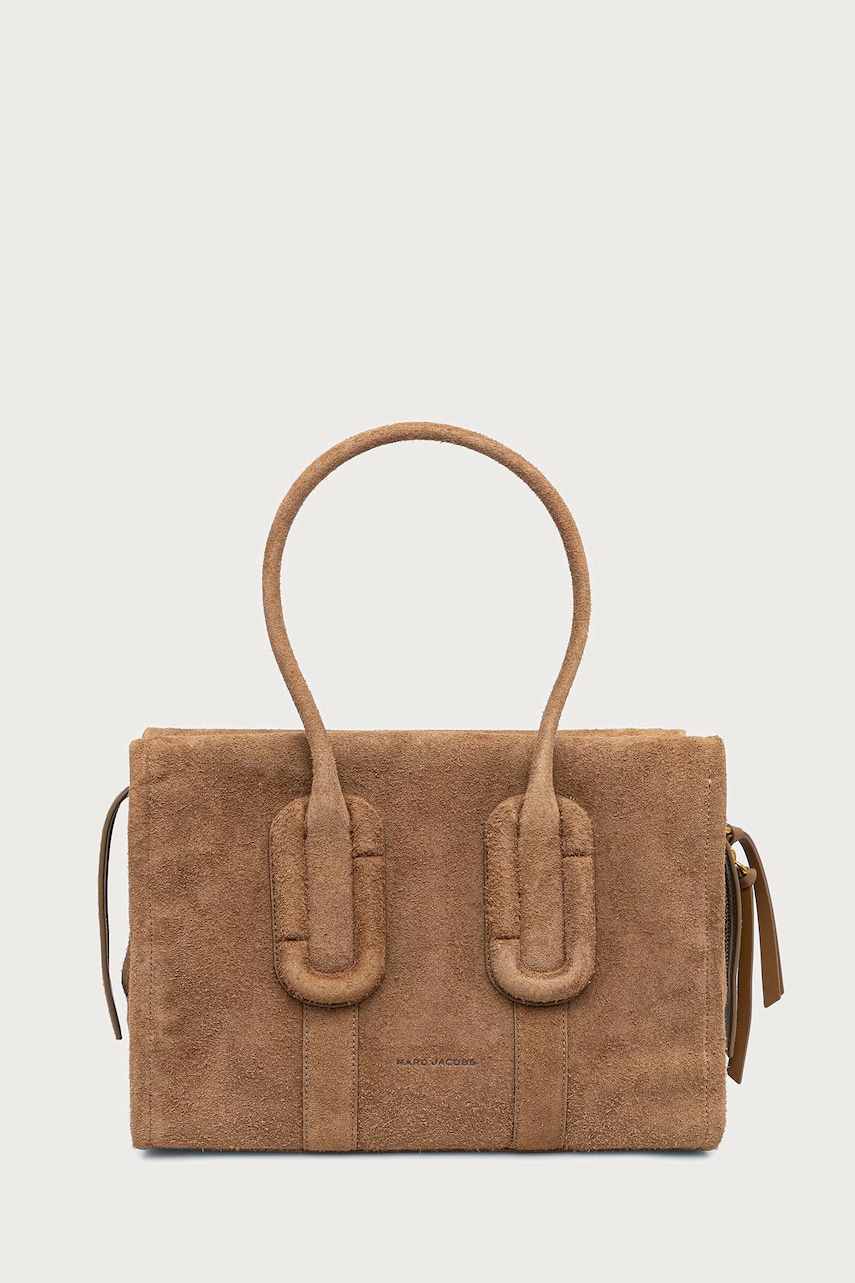 MARC JACOBS CITY TOTE torebka shopper damska zamszowa