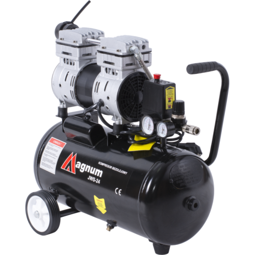 MAGNUM JWS-24 750W - Kompresor bezolejowy - wyciszony 24 L