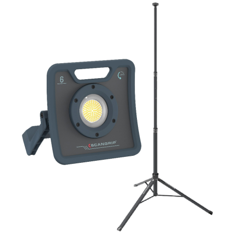 SCANGRIP NOVA 6 forLIFE - Lampa robocza budowlana LED 6000 lm sieciowa + statyw Tripod 3m
