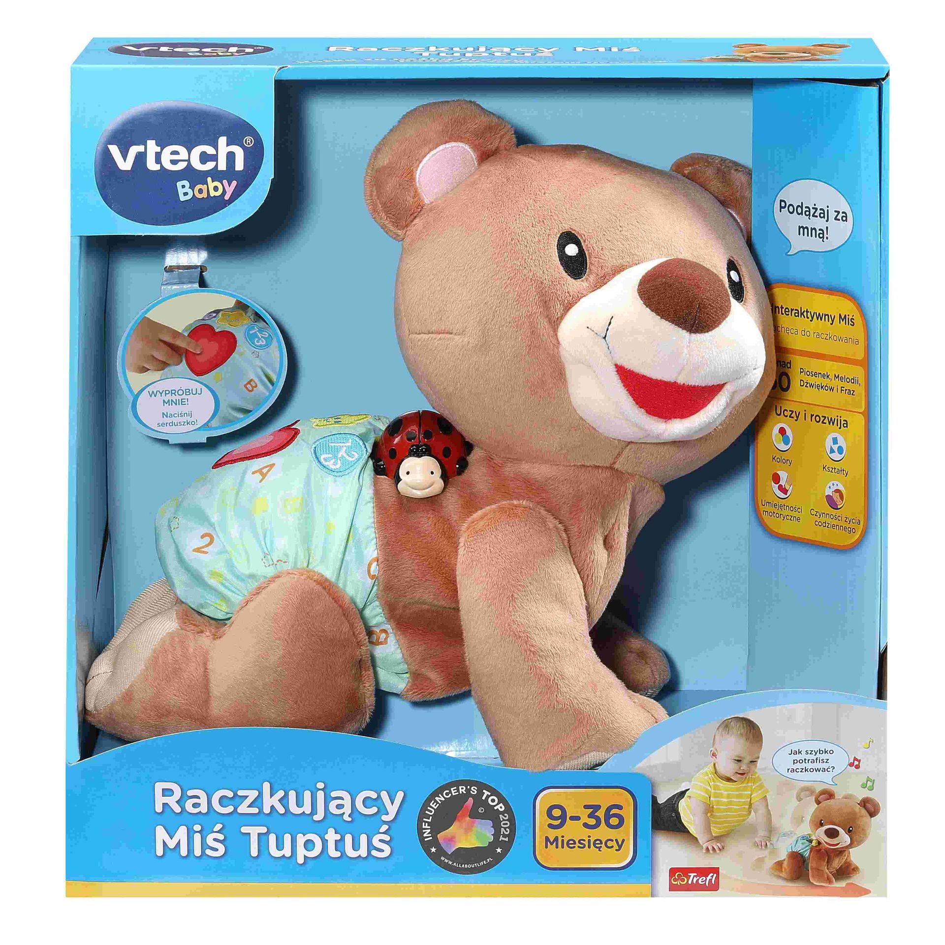 Zabawka interaktywna Vtech Raczkujący Miś Tuptuś Vtc181109 - zabawka
