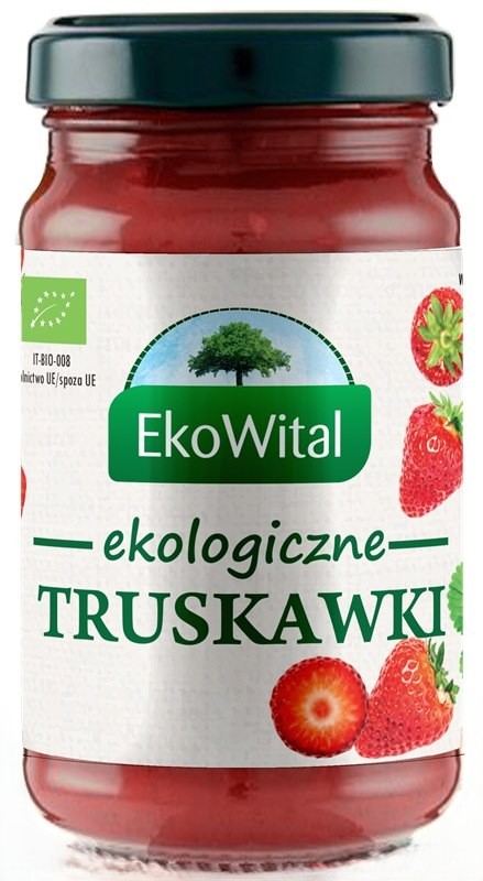 Mus truskawkowy bez dodatku cukru BIO 250 g EkoWital