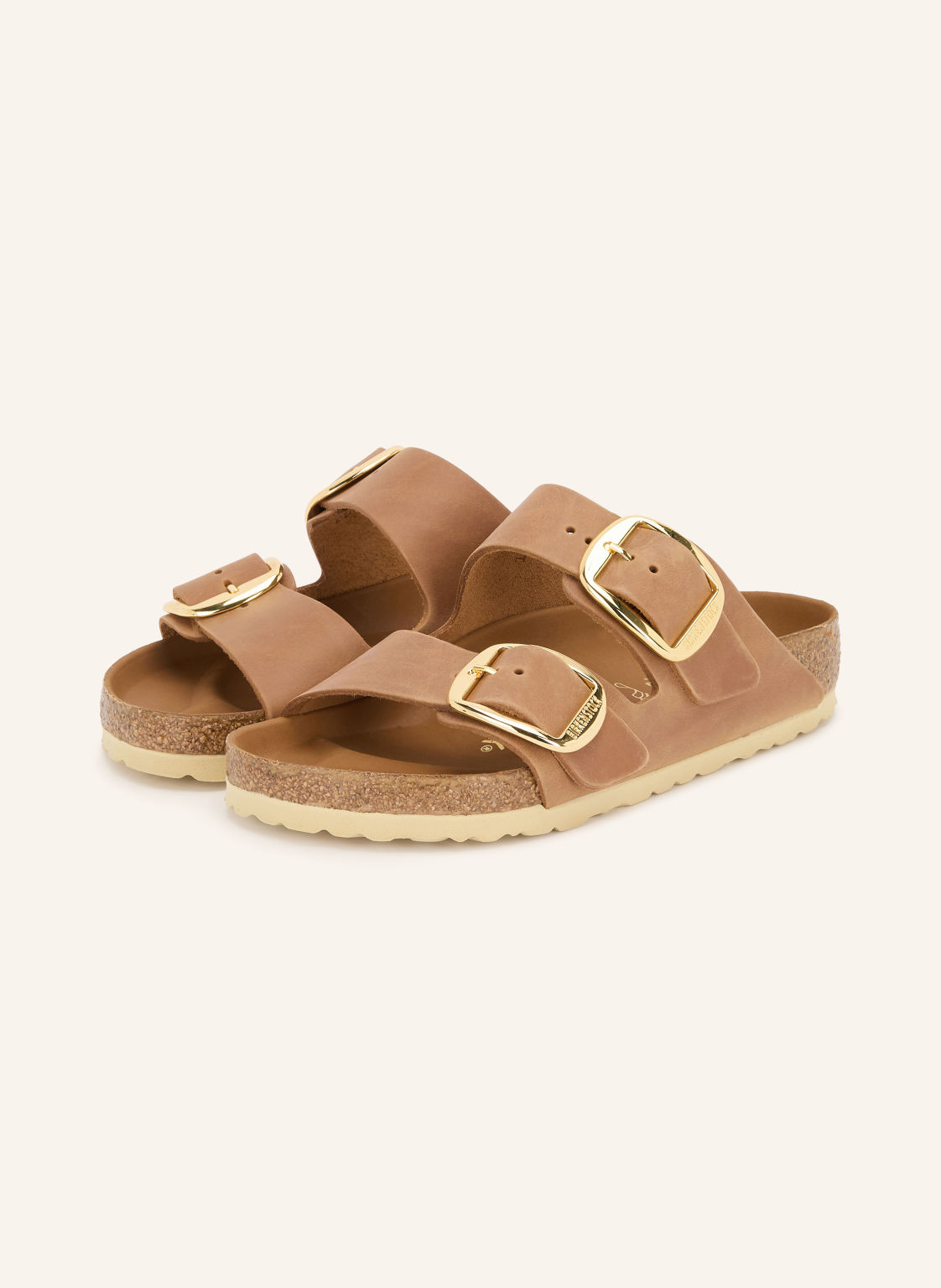 Birkenstock Klapki Arizona Big Buckle braun