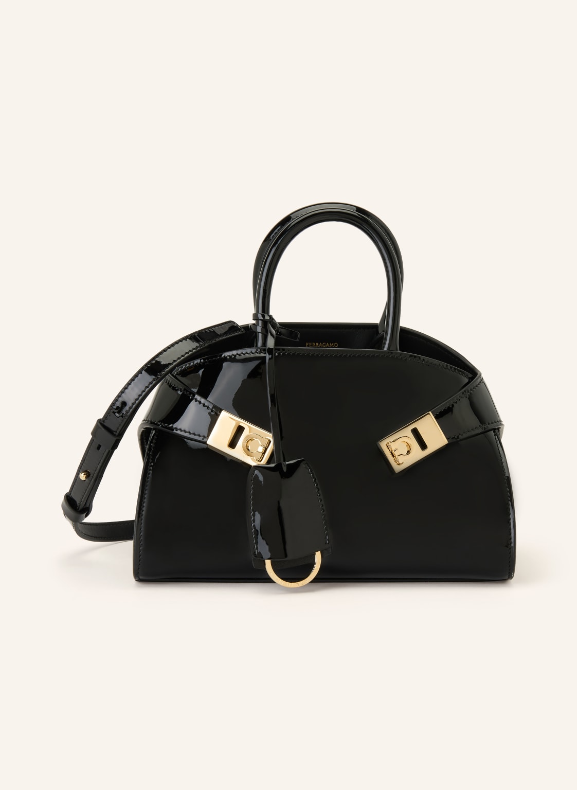 Ferragamo Torba Na Ramię Hug Mini schwarz