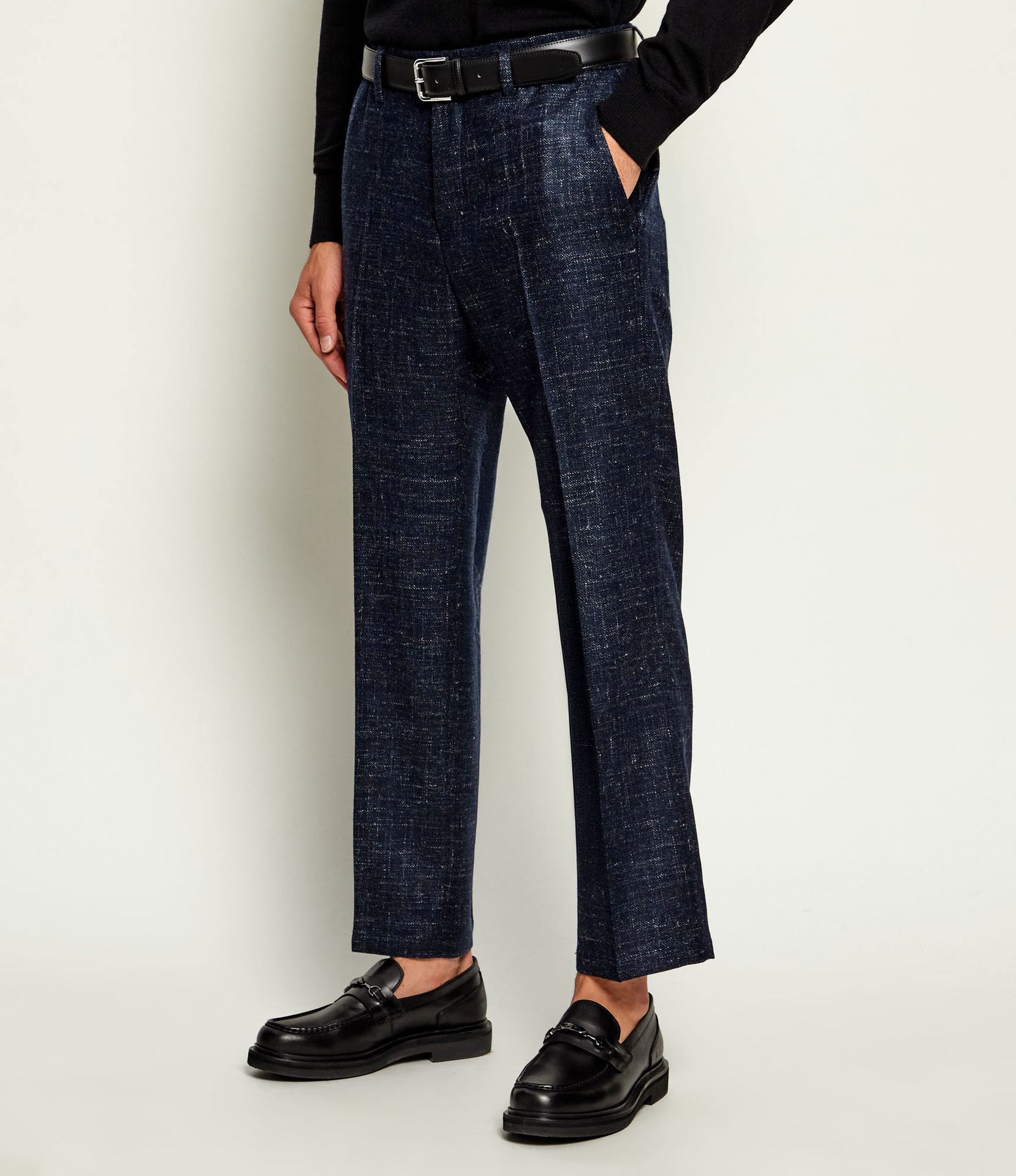 Drykorn Wełniane spodnie chino Garona_B Relaxed fit z dodatkiem lnu