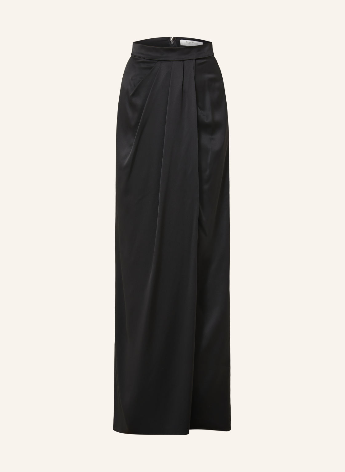 Max Mara Satynowa Spódnica Camera Z Jedwabiu grau