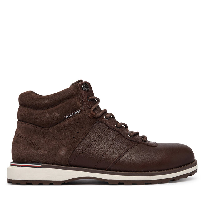 Trzewiki Tommy Hilfiger Corporate Outdoor Warm Lth Boot FM0FM05991 Brązowy