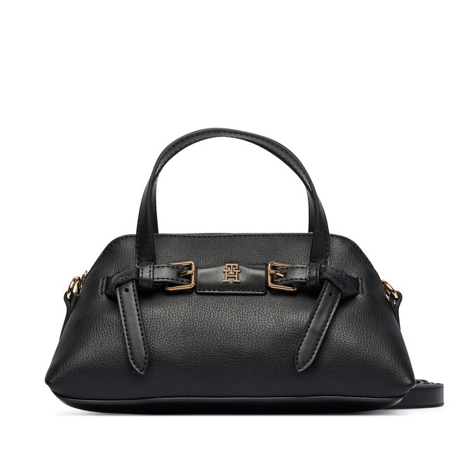 Torebka Tommy Hilfiger Th Buckle Mini Tote AW0AW19034 Czarny