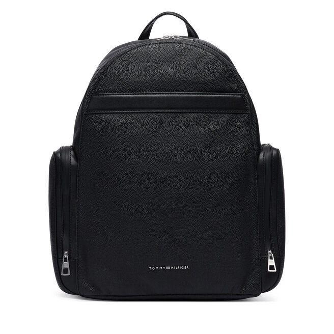 Plecak Tommy Hilfiger Th Business Leather Backpack AM0AM14684 Czarny