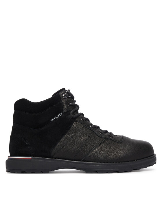 Tommy Hilfiger Trzewiki Corporate Outdoor Warm Lth Boot FM0FM05991 Czarny