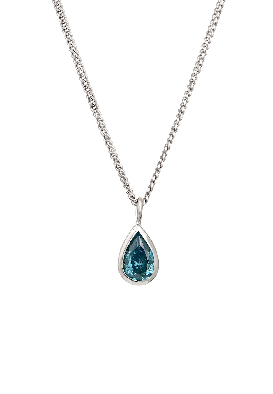 Elli Damski wisiorek kropla z cyrkoniami ze srebra próby 925 Sterling Silver Naszyjniki 1 ct