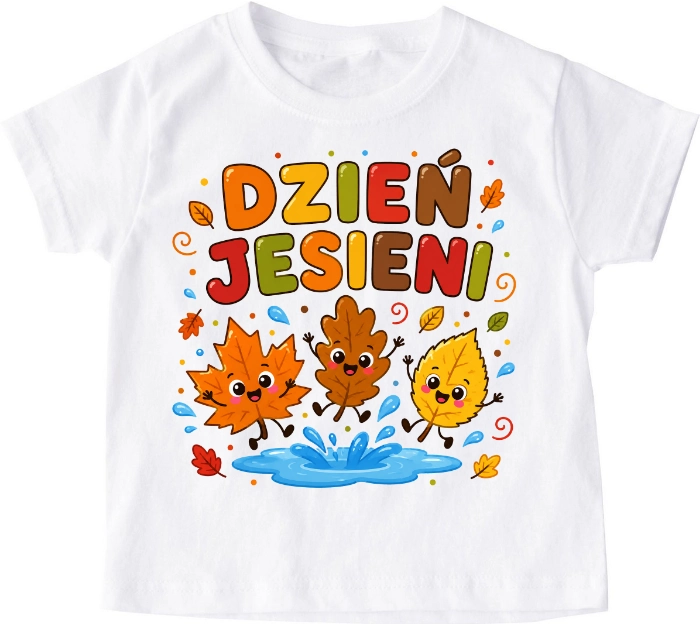 Koszulka na dzień jesieni do przedszkola (w kałuży)