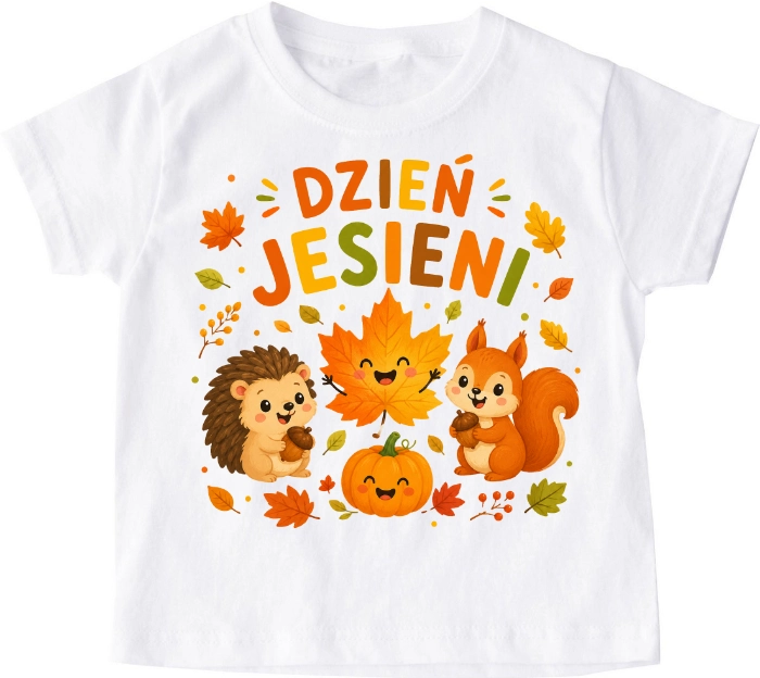 Koszulka na dzień jesieni do przedszkola ''zwierzątka''