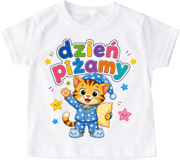 Koszulka na dzień piżamy ''z kotkiem''