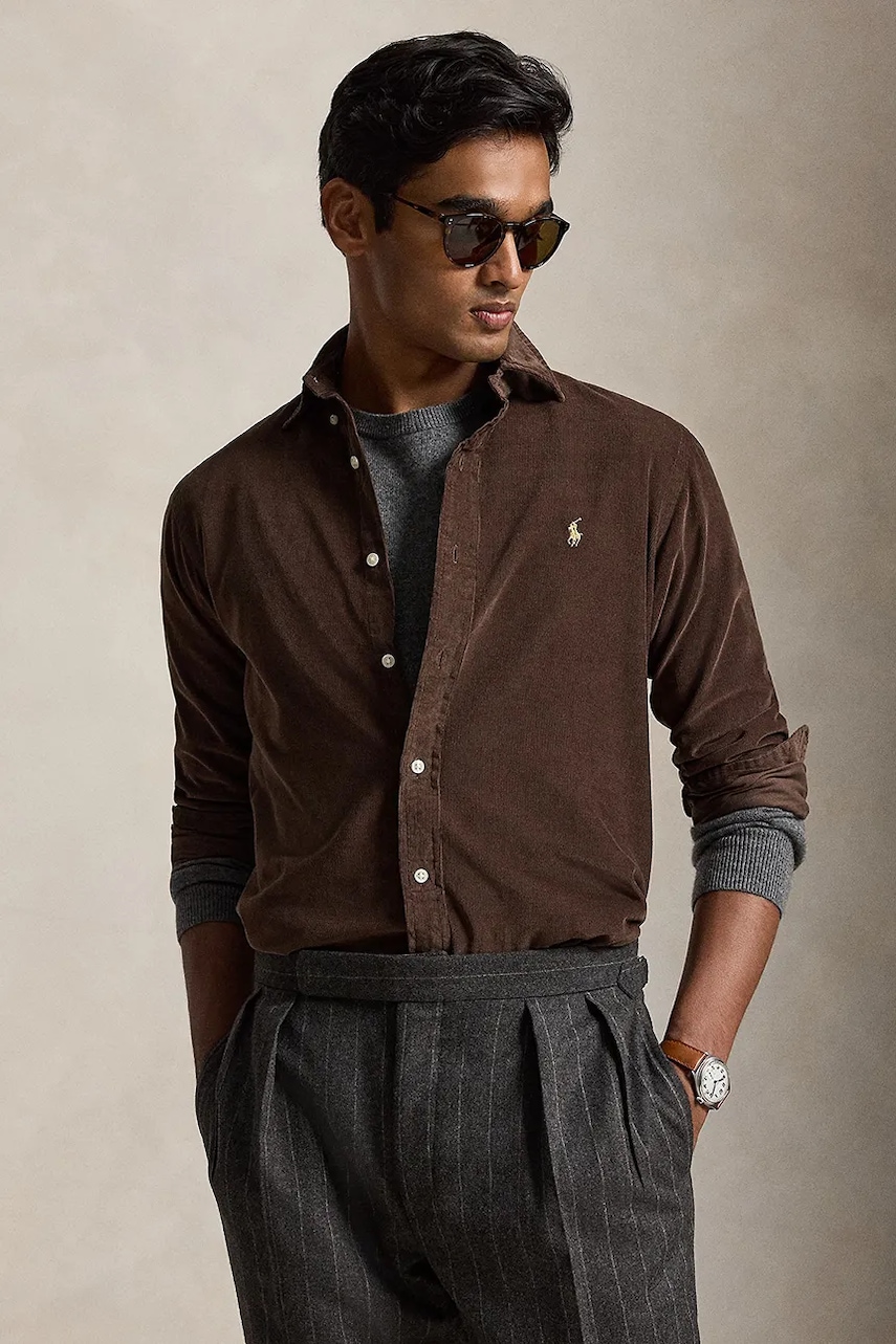 Polo Ralph Lauren 21W Corduroy koszula bawełniana męska
