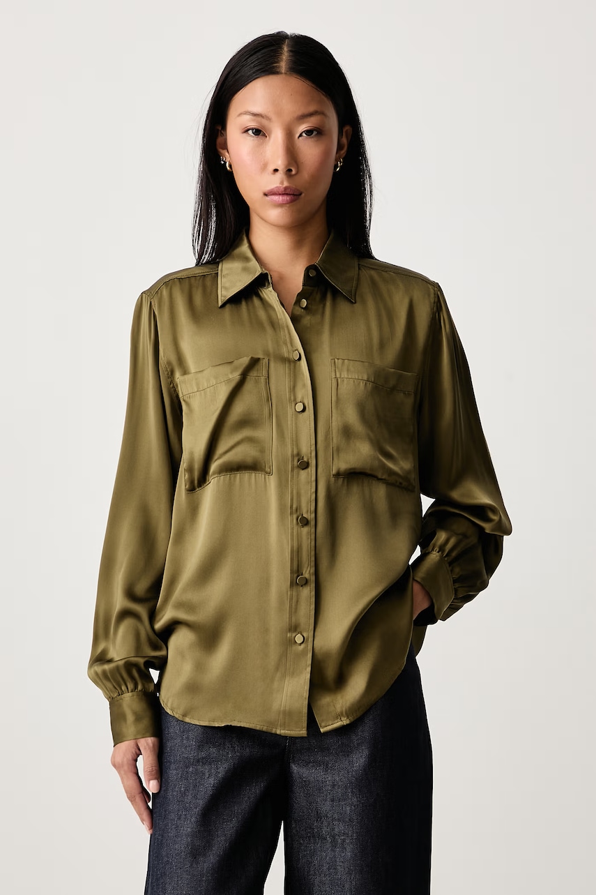 Frame THE MODERN UTILITY SHIRT koszula jedwabna damska