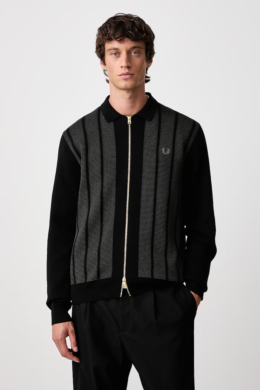 Fred Perry kardigan bawełniany męski