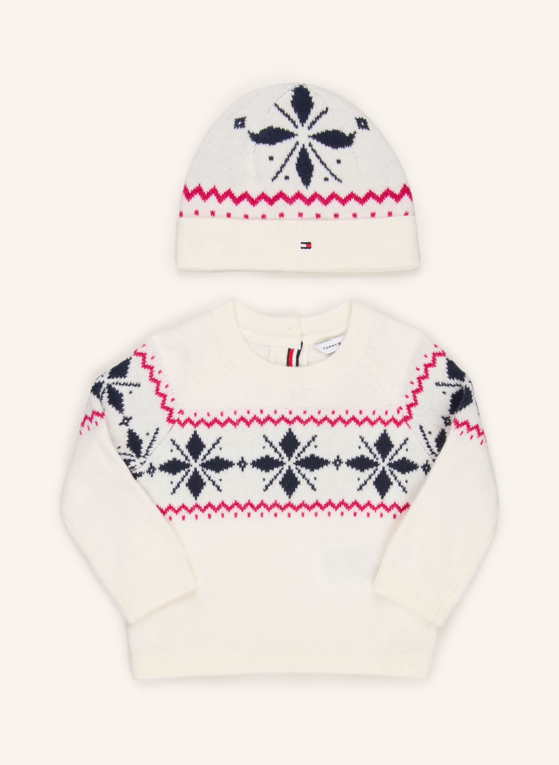 Tommy Hilfiger Zestaw: Czapka I Sweter weiss
