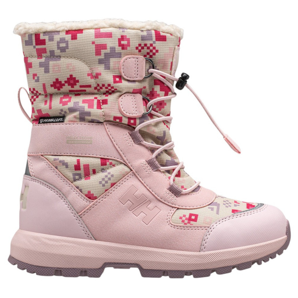Dziecięce buty zimowe Helly Hansen Jk Silverton Boot Ht Pinkshake Aop Rozmiar butów (UE): 27 / Kolor: różowy