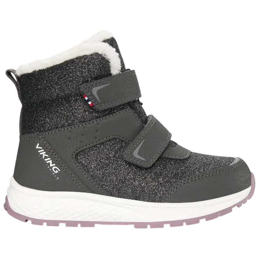 Dziecięce buty zimowe Viking Outdoor Footwear Equip Glitter Warm WP 2V Charcoal/Dusty Pink Rozmiar butów (UE): 30 / Kolor: szary