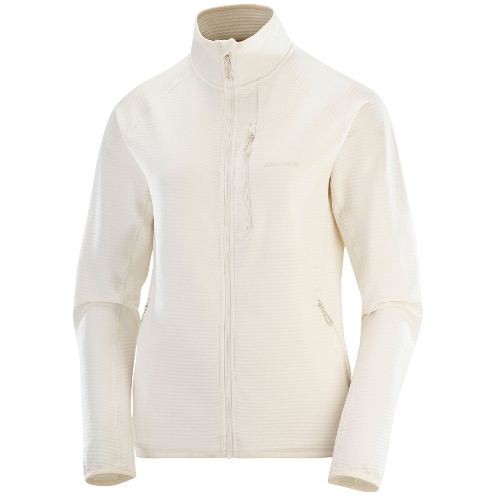 Bluza damska Salomon Essential Lightwarm FZ W Rozmiar: S / Kolor: biały
