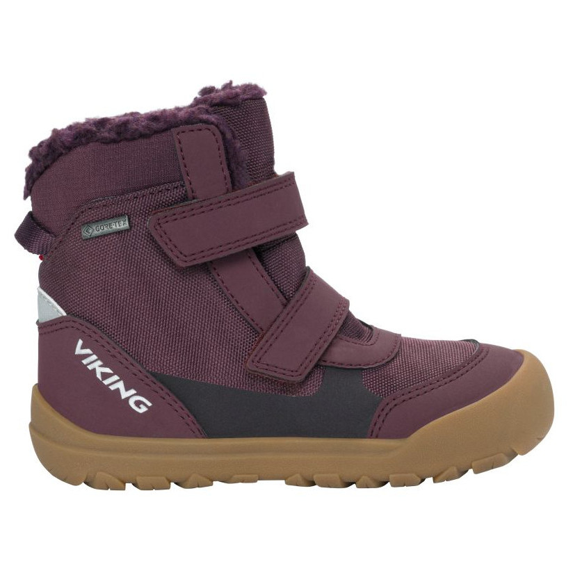 Dziecięce buty zimowe Viking Outdoor Footwear Spruce Barefoot Warm GTX 2V Wine Rozmiar butów (UE): 32 / Kolor: bordowy