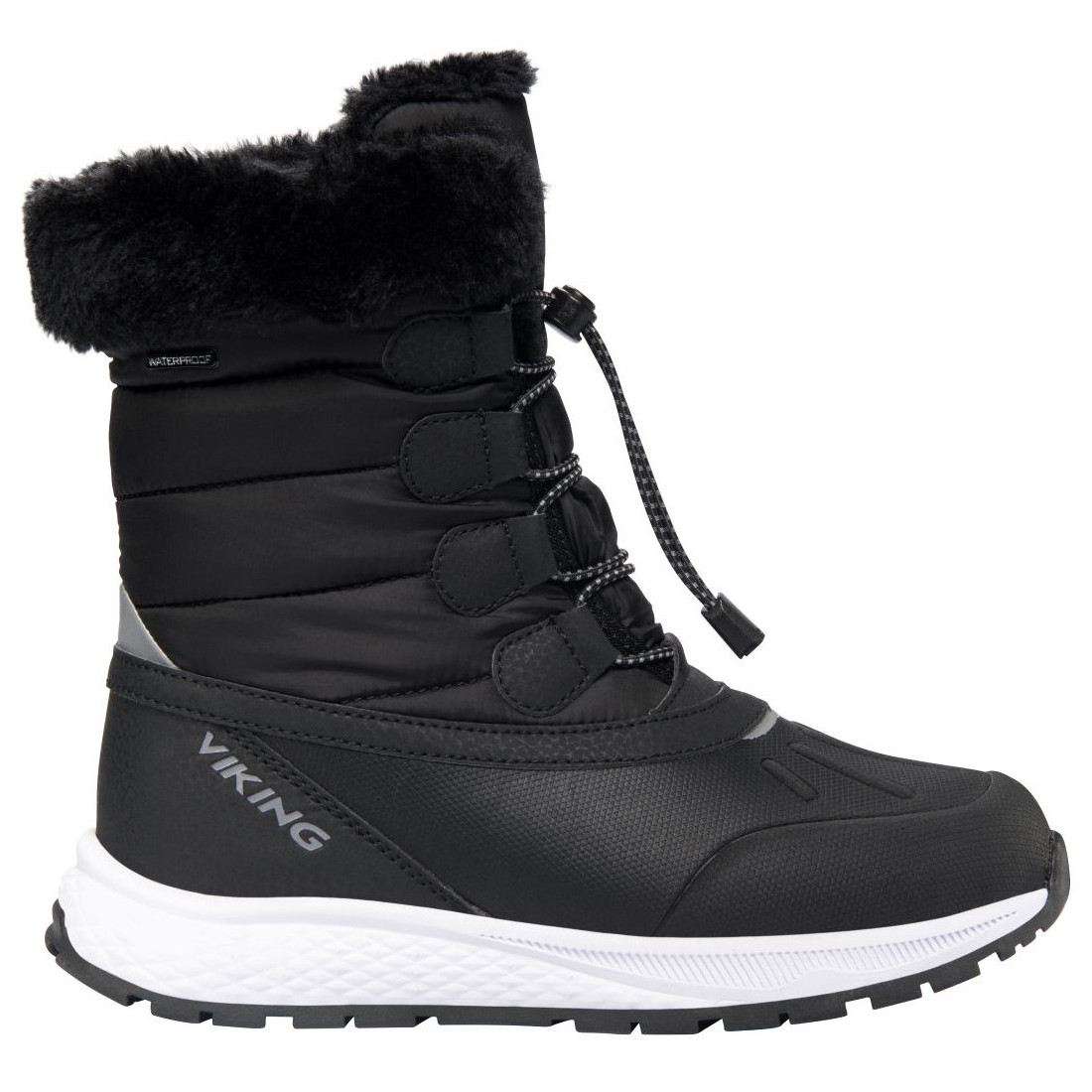 Dziecięce buty zimowe Viking Outdoor Footwear Equip Warm WP Zip Black/Granite Rozmiar butów (UE): 33 / Kolor: czarny/szary