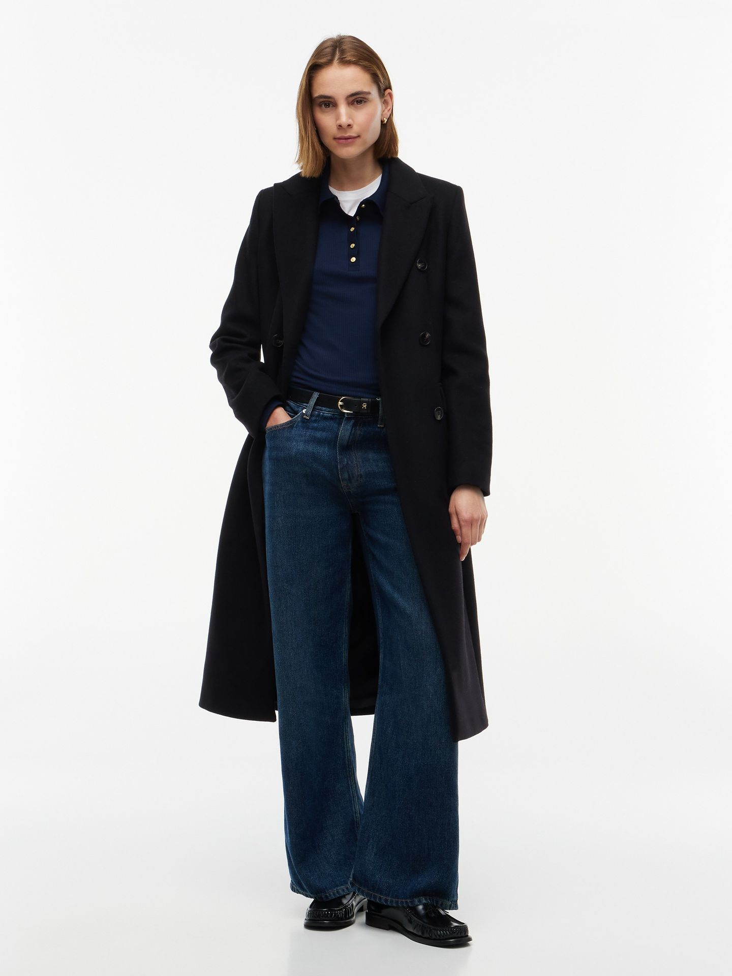 Tommy Hilfiger Wełniany płaszcz