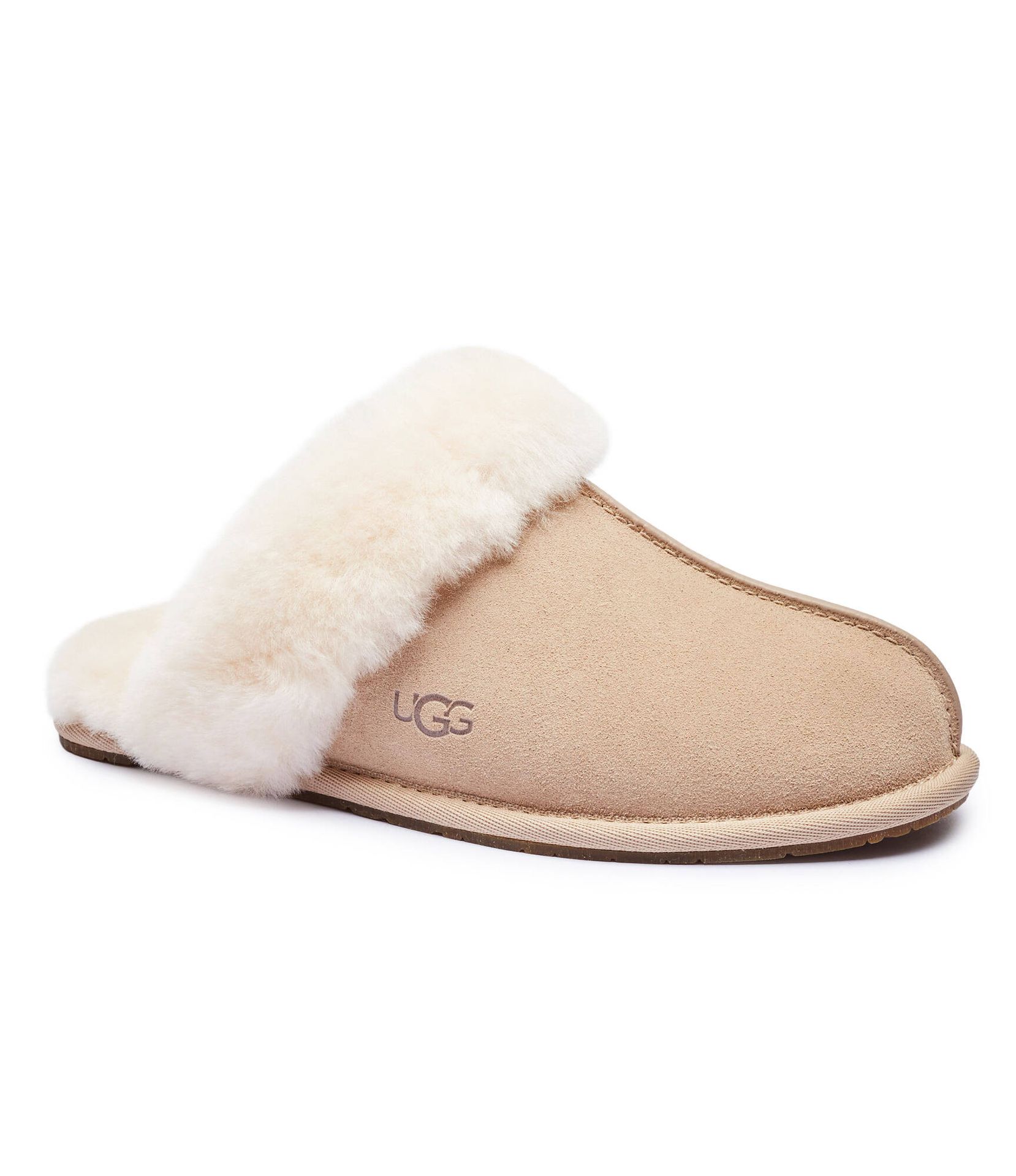 UGG Skórzane obuwie domowe SCUFFETTE II z dodatkiem wełny