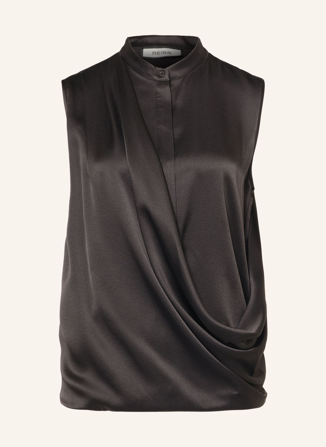 Reiss Top Koszulowy Gia Z Jedwabiu grau
