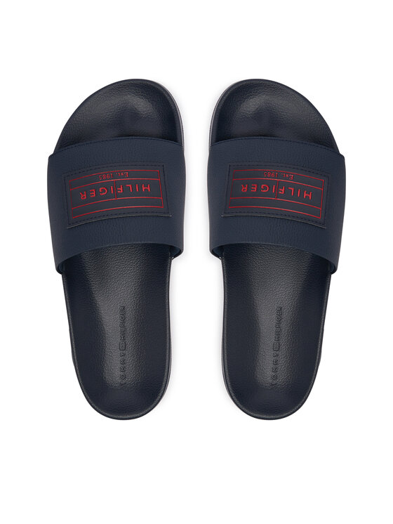 Tommy Hilfiger Klapki Patch Pool Slide FM0FM06008 Granatowy