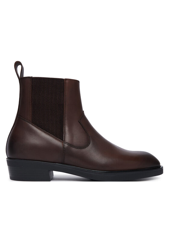 KARL LAGERFELD Botki Dallas KL12646 Brązowy ciemny