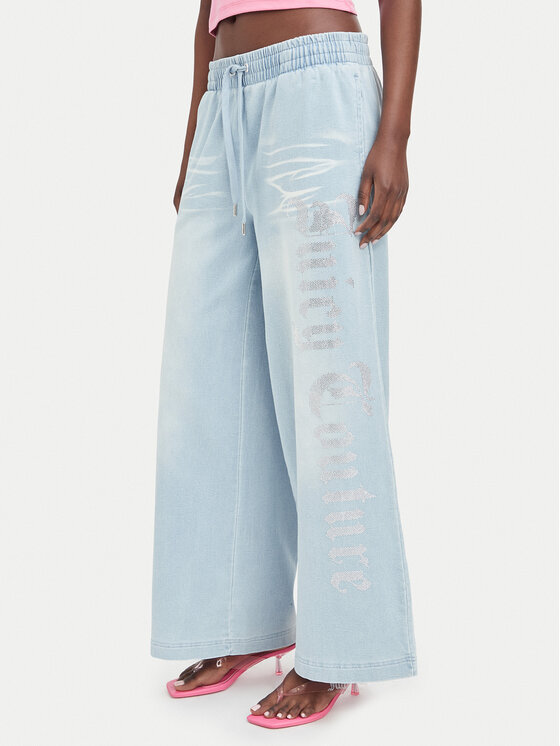 Juicy Couture Jeansy JCDBJ226962 Niebieski Wide Leg