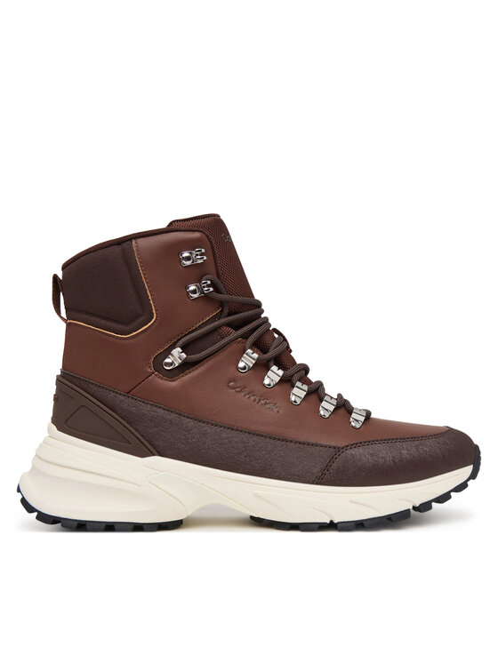 Calvin Klein Trzewiki Hike Runner Mid Laceup Lth HM0HM02323 Brązowy