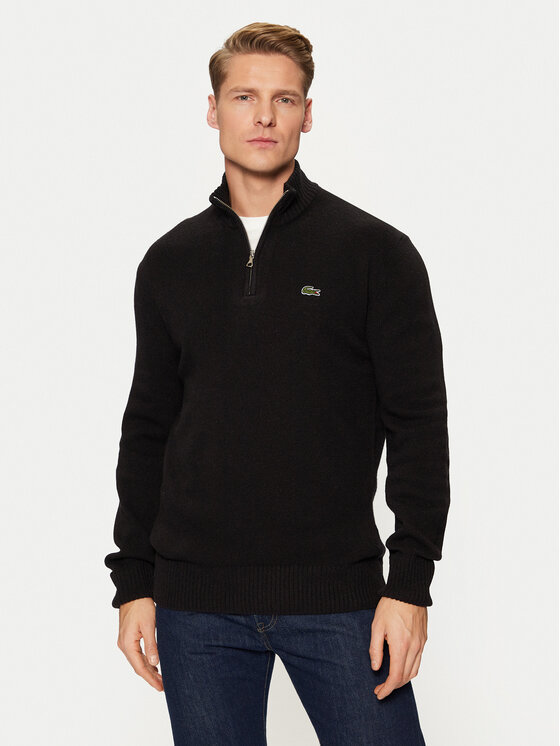 Lacoste Sweter AH3052 Czarny Classic Fit